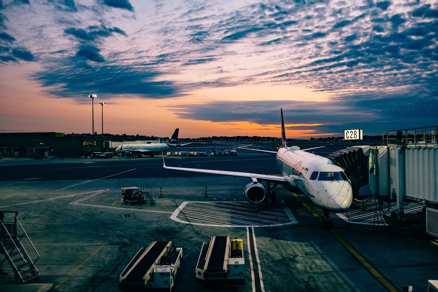 Aircraft on the runway